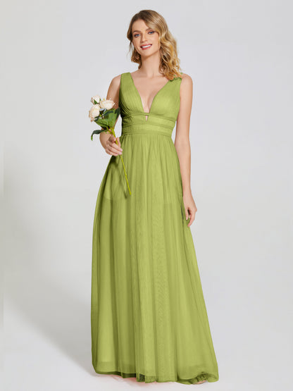 Elliana Straps Tulle Empire Waist Bridesmaid Dress