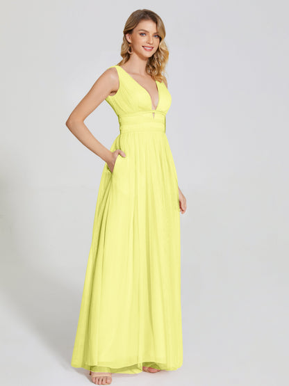Elliana Straps Tulle Empire Waist Bridesmaid Dress