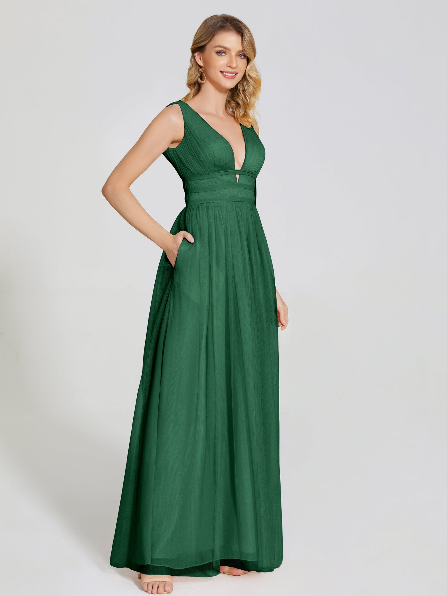 Elliana Straps Tulle Empire Waist Bridesmaid Dress