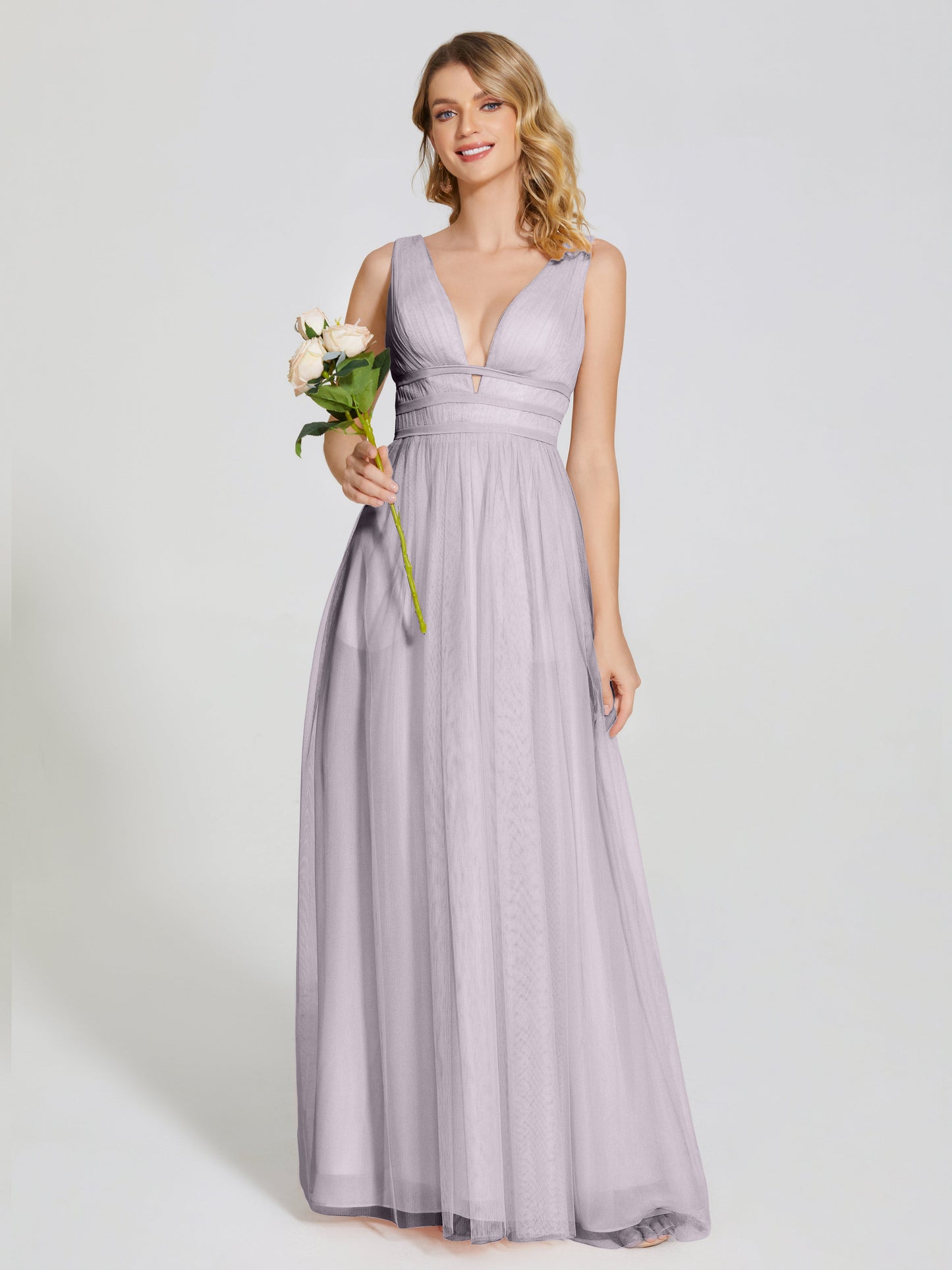 Elliana Straps Tulle Empire Waist Bridesmaid Dress