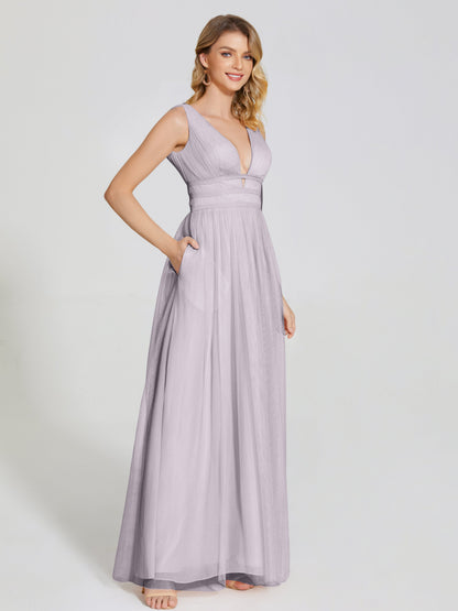 Elliana Straps Tulle Empire Waist Bridesmaid Dress