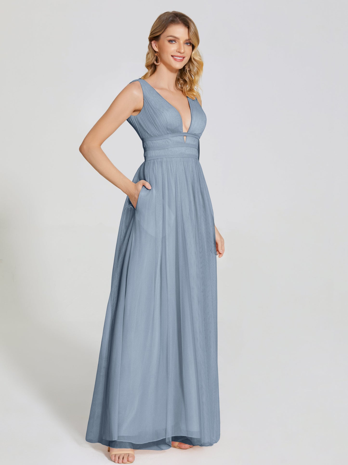 Elliana Straps Tulle Empire Waist Bridesmaid Dress