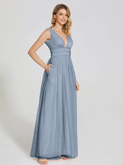 Elliana Straps Tulle Empire Waist Bridesmaid Dress