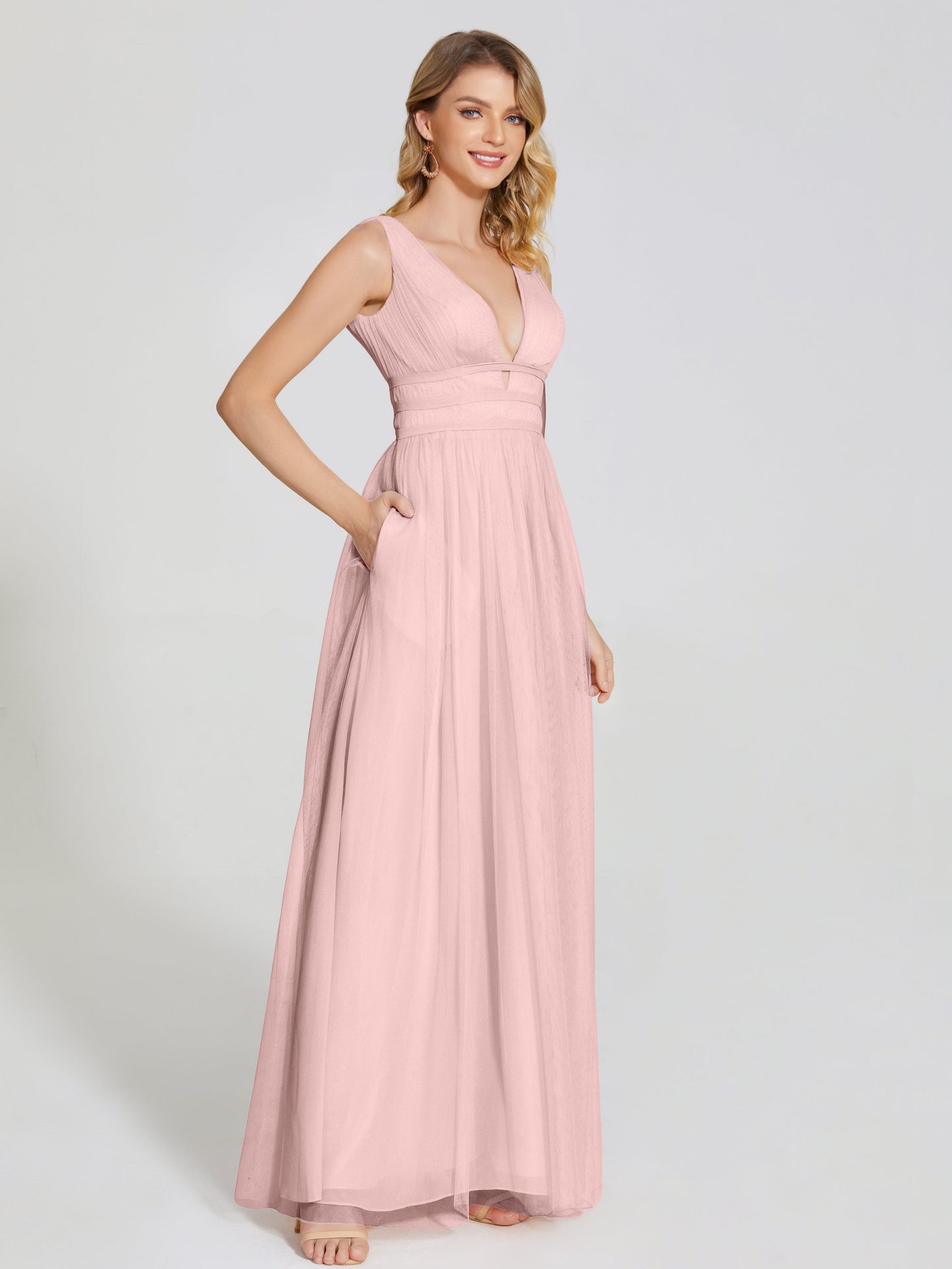 Elliana Straps Tulle Empire Waist Bridesmaid Dress