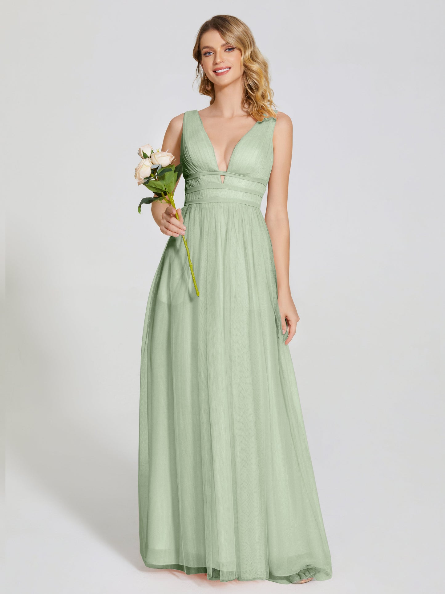 Elliana Straps Tulle Empire Waist Bridesmaid Dress