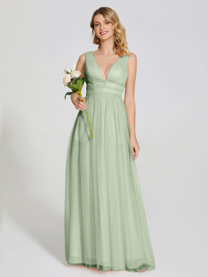 Elliana Straps Tulle Empire Waist Bridesmaid Dress