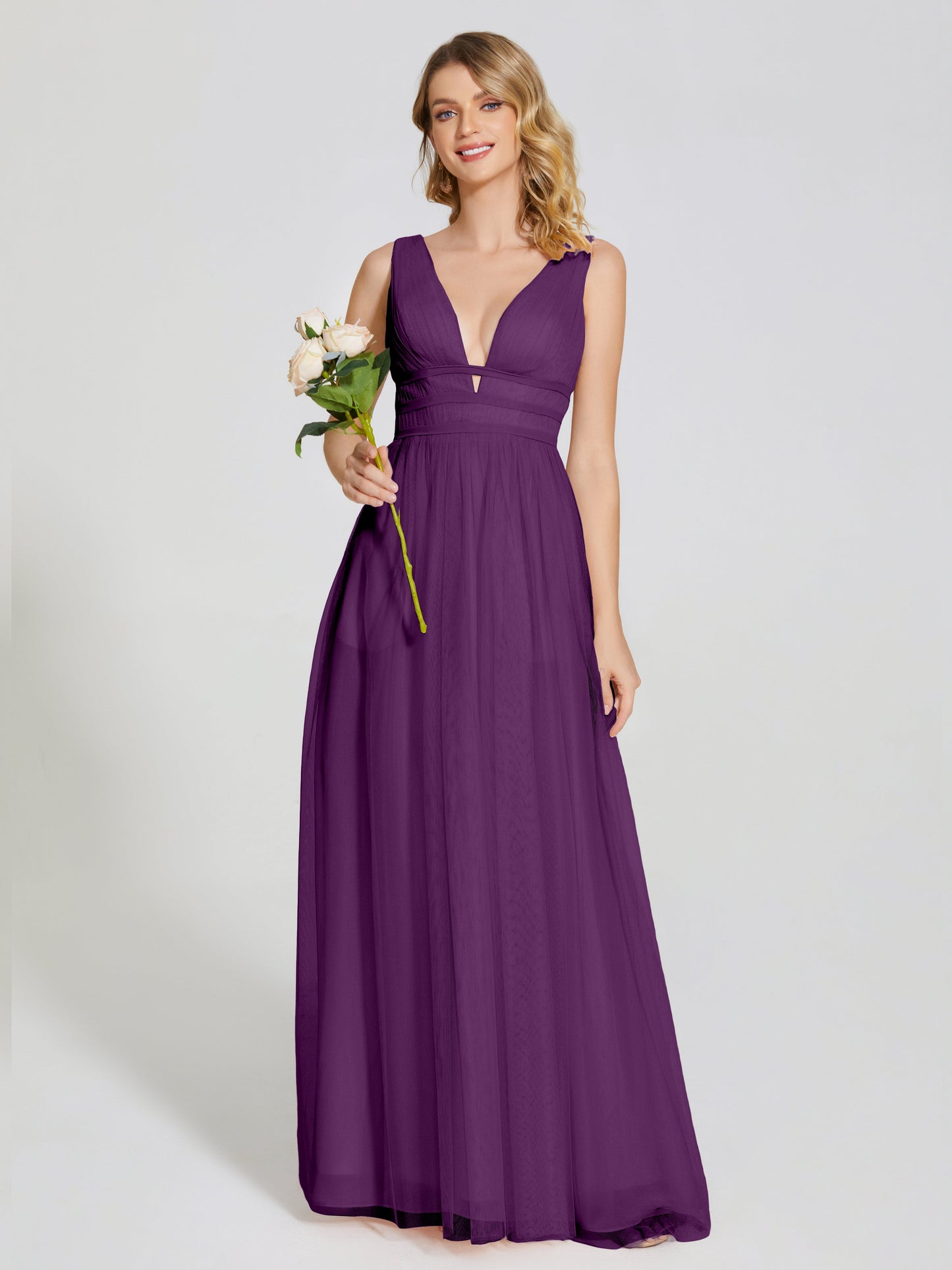 Elliana Straps Tulle Empire Waist Bridesmaid Dress