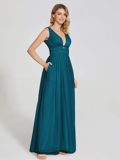 Elliana Straps Tulle Empire Waist Bridesmaid Dress