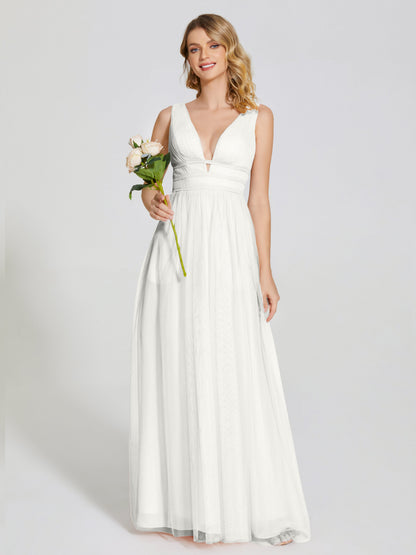 Elliana Straps Tulle Empire Waist Bridesmaid Dress