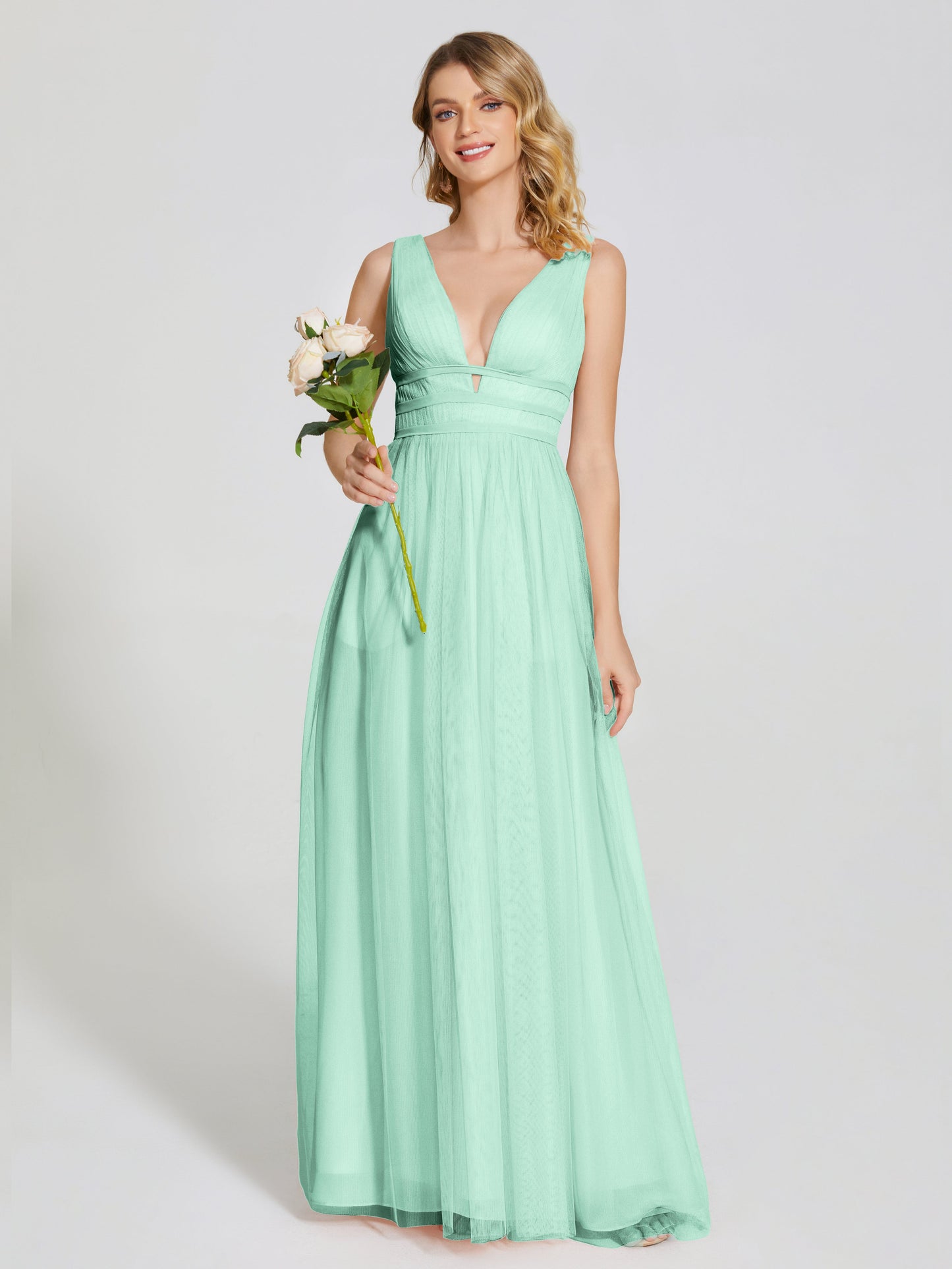 Elliana Straps Tulle Empire Waist Bridesmaid Dress