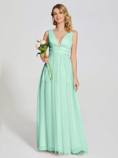 Elliana Straps Tulle Empire Waist Bridesmaid Dress