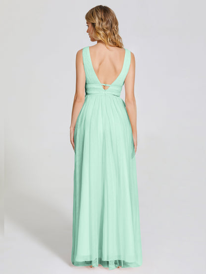 Elliana Straps Tulle Empire Waist Bridesmaid Dress