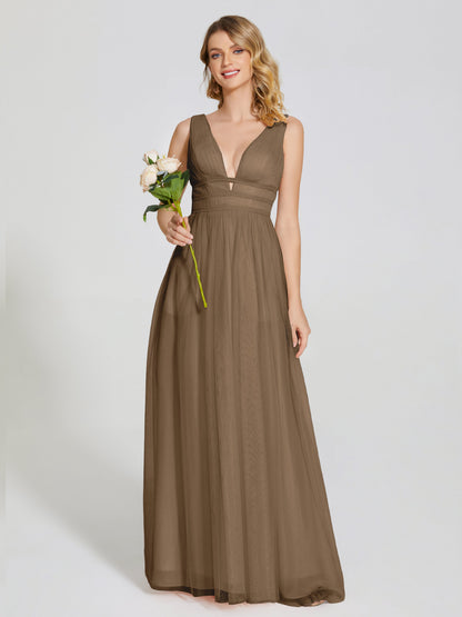 Elliana Straps Tulle Empire Waist Bridesmaid Dress
