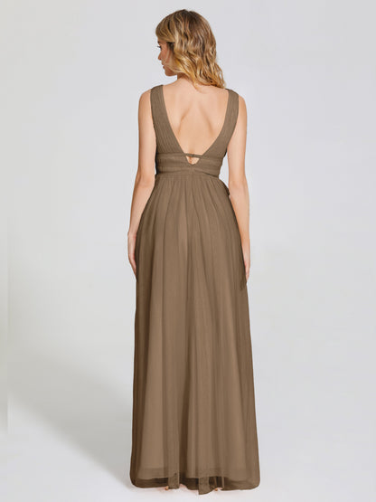 Elliana Straps Tulle Empire Waist Bridesmaid Dress