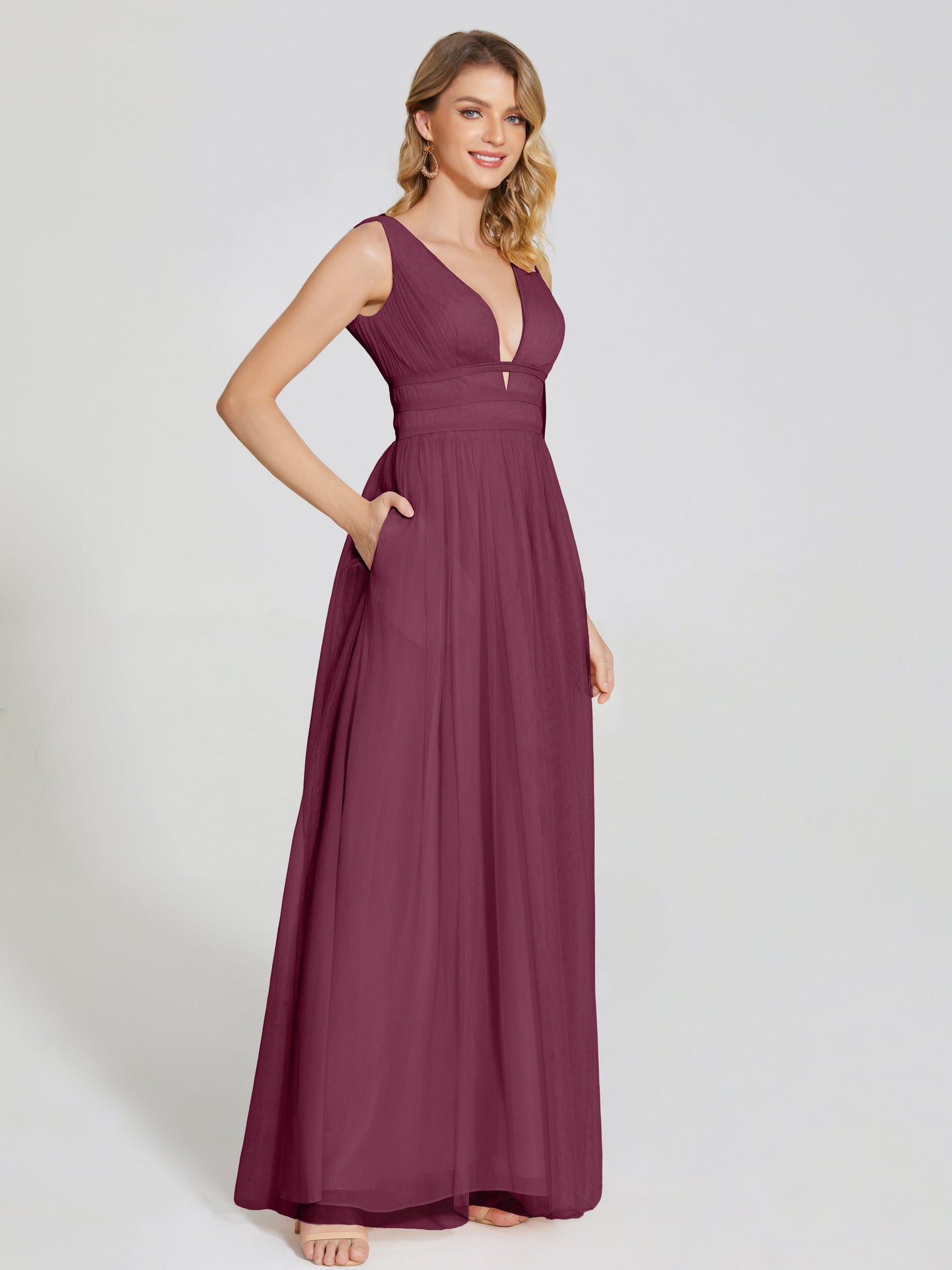 Elliana Straps Tulle Empire Waist Bridesmaid Dress