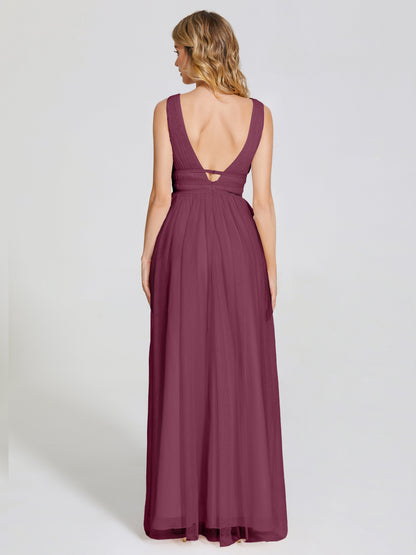 Elliana Straps Tulle Empire Waist Bridesmaid Dress