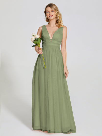 Elliana Straps Tulle Empire Waist Bridesmaid Dress