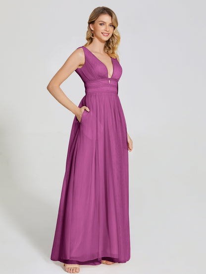 Elliana Straps Tulle Empire Waist Bridesmaid Dress