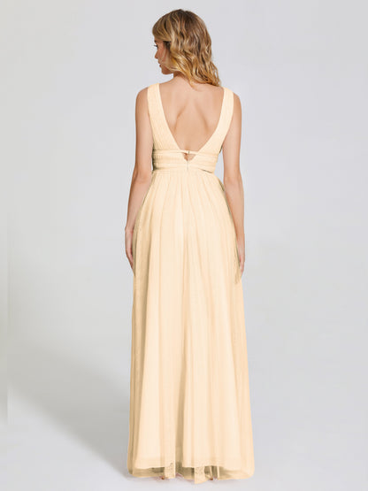 Elliana Straps Tulle Empire Waist Bridesmaid Dress