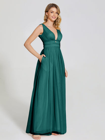 Elliana Straps Tulle Empire Waist Bridesmaid Dress