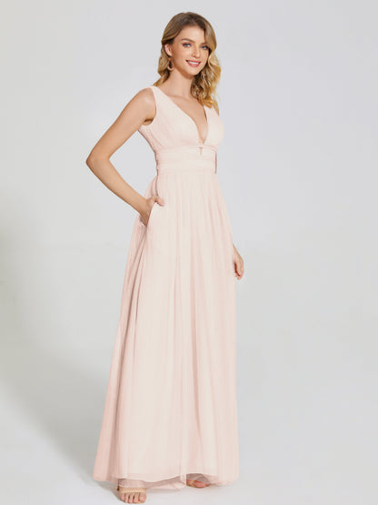 Elliana Straps Tulle Empire Waist Bridesmaid Dress