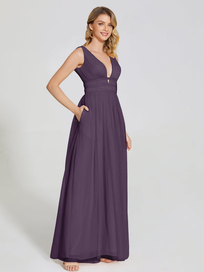 Elliana Straps Tulle Empire Waist Bridesmaid Dress