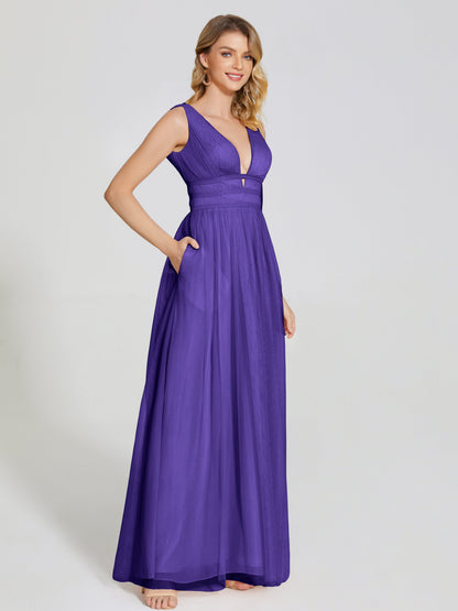 Elliana Straps Tulle Empire Waist Bridesmaid Dress