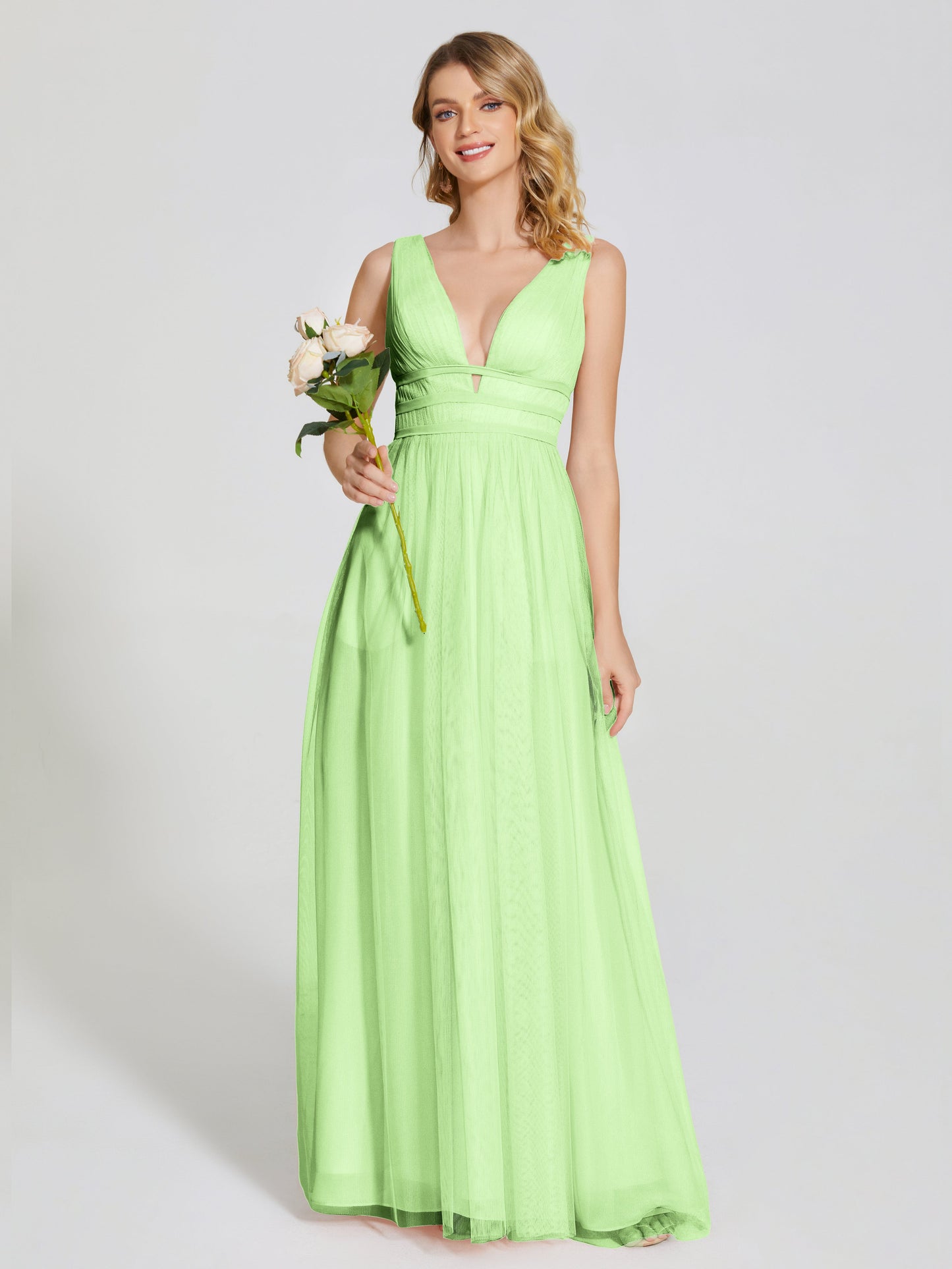 Elliana Straps Tulle Empire Waist Bridesmaid Dress