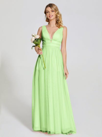 Elliana Straps Tulle Empire Waist Bridesmaid Dress