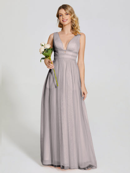 Elliana Straps Tulle Empire Waist Bridesmaid Dress