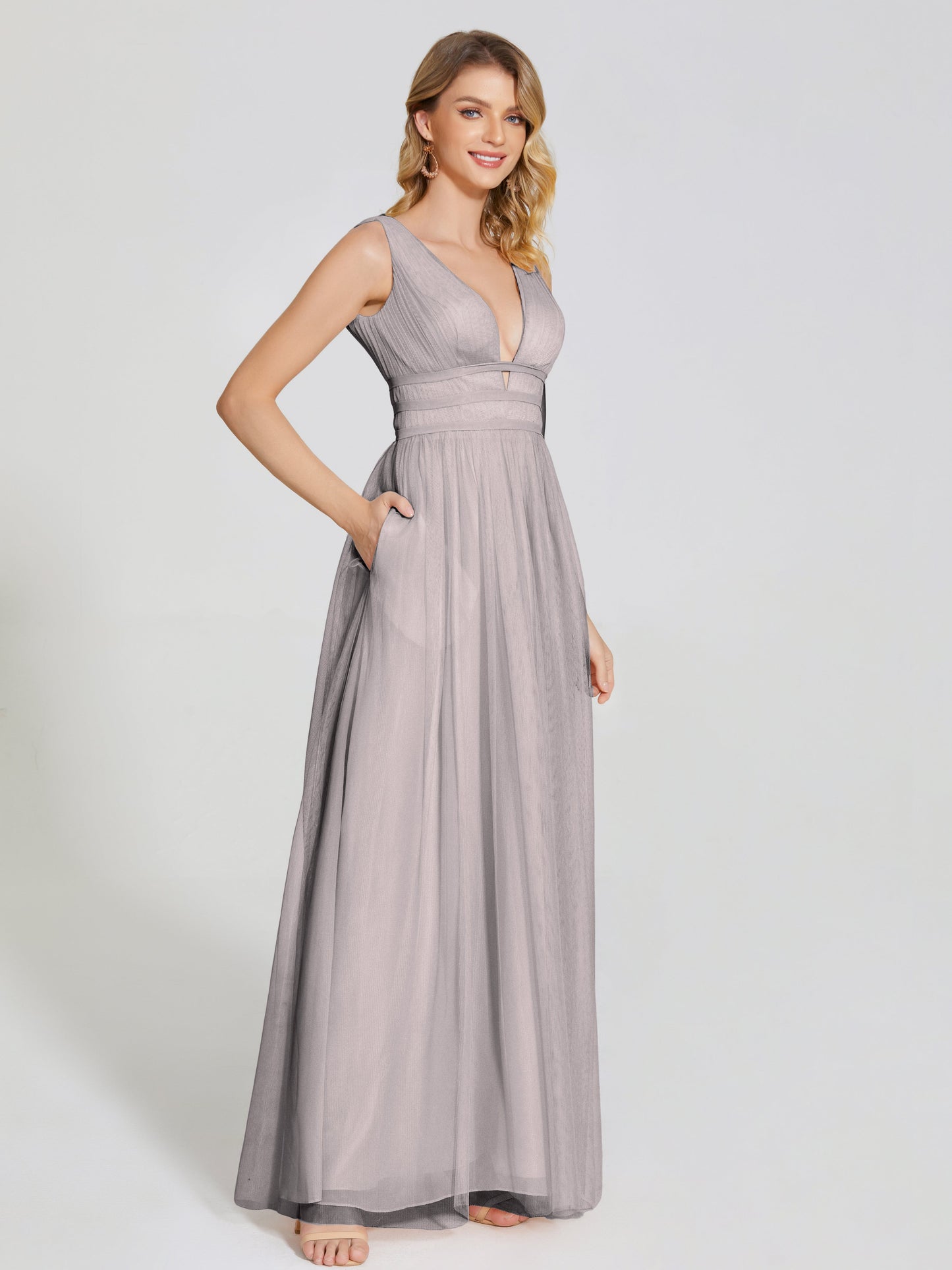 Elliana Straps Tulle Empire Waist Bridesmaid Dress