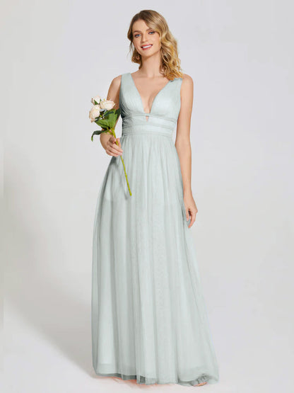 Elliana Straps Tulle Empire Waist Bridesmaid Dress