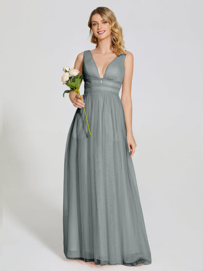 Elliana Straps Tulle Empire Waist Bridesmaid Dress