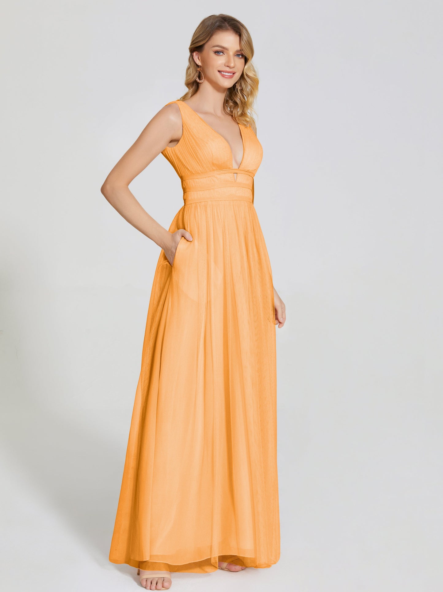 Elliana Straps Tulle Empire Waist Bridesmaid Dress