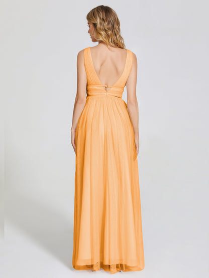 Elliana Straps Tulle Empire Waist Bridesmaid Dress