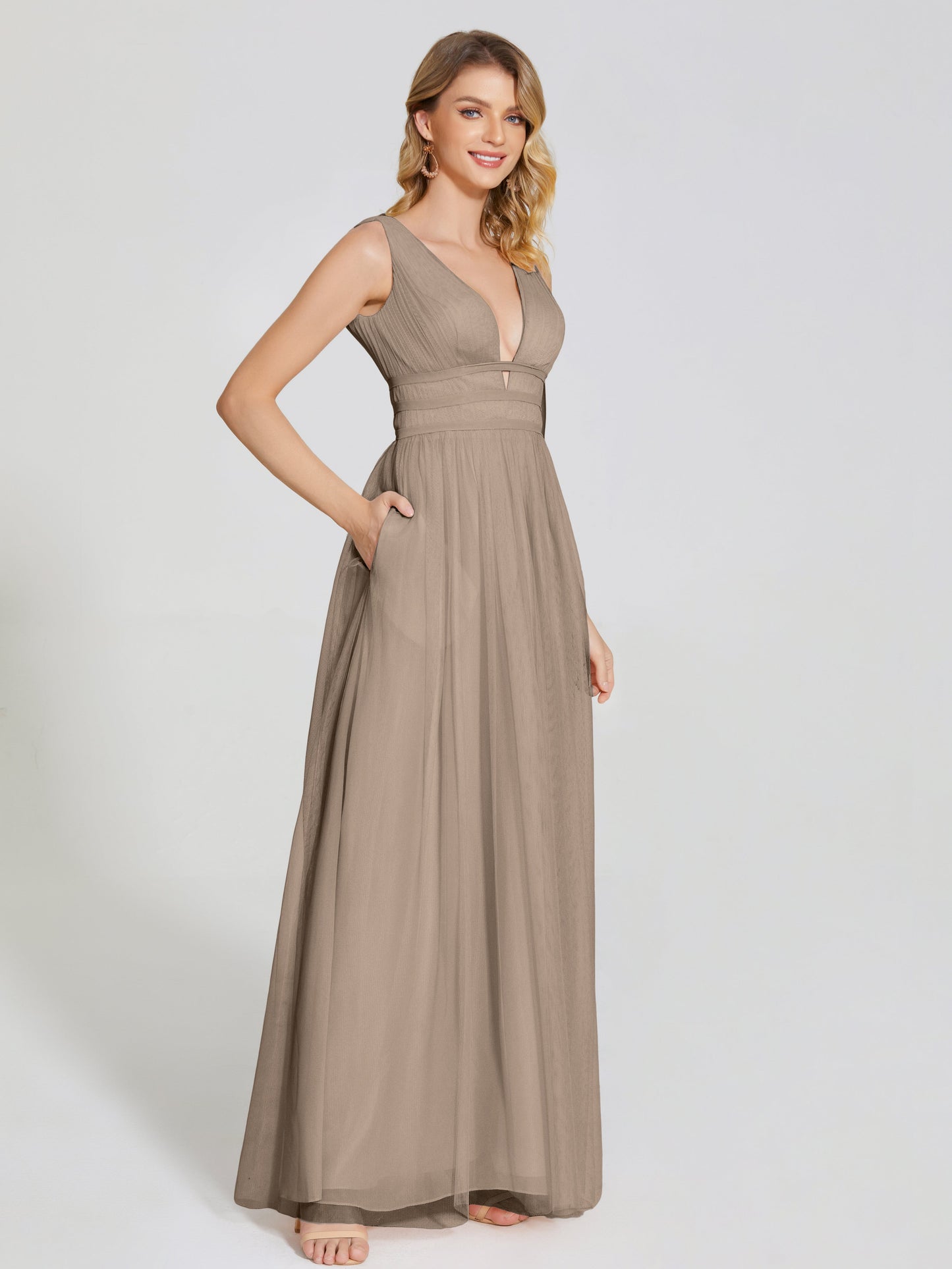 Elliana Straps Tulle Empire Waist Bridesmaid Dress