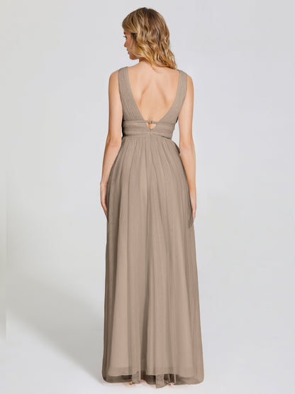 Elliana Straps Tulle Empire Waist Bridesmaid Dress