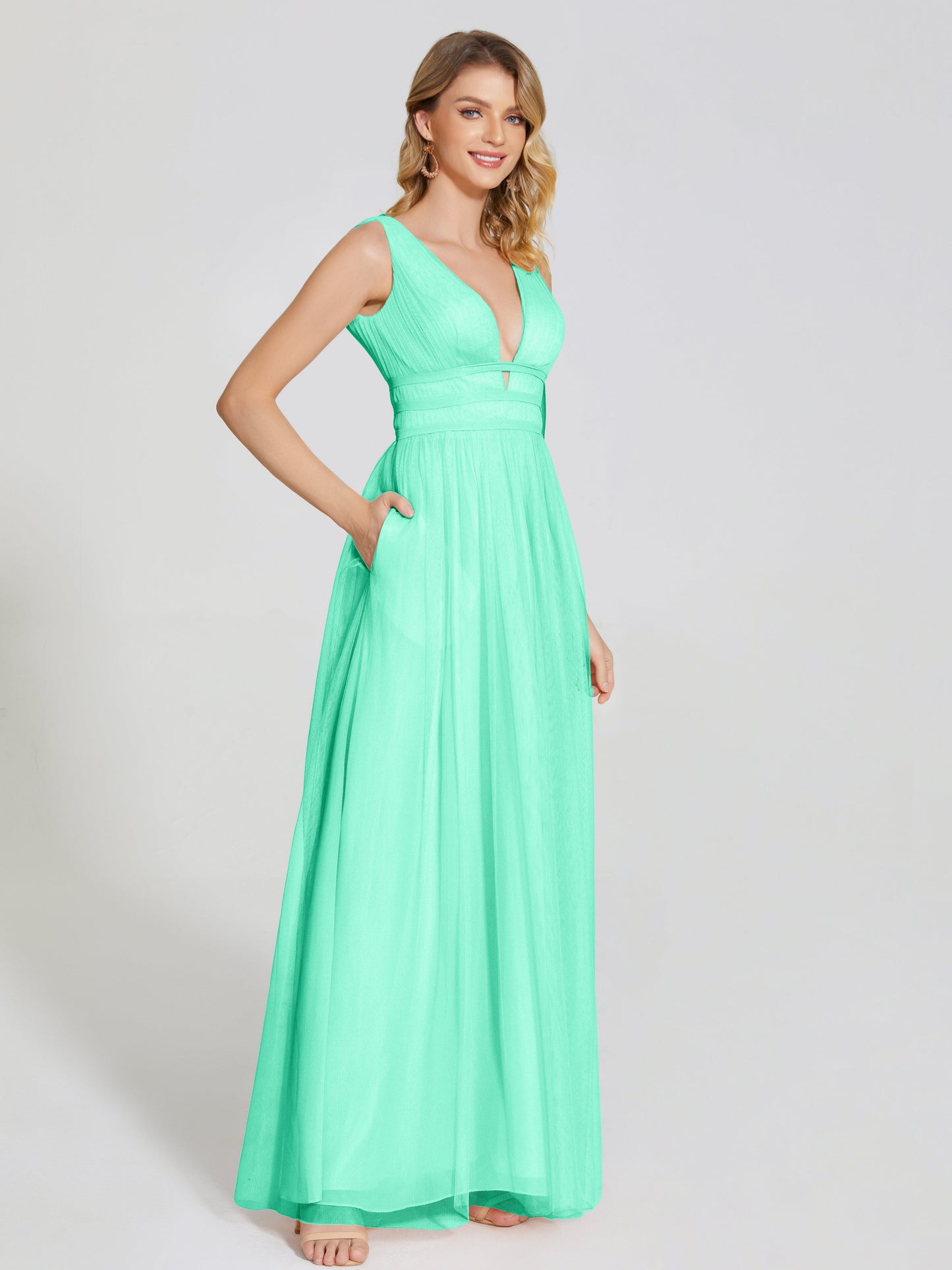 Elliana Straps Tulle Empire Waist Bridesmaid Dress