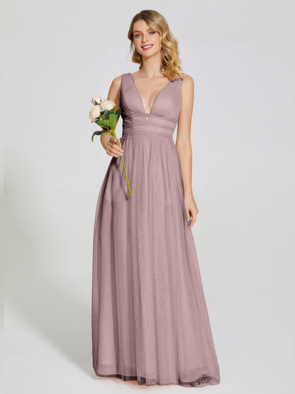 Elliana Straps Tulle Empire Waist Bridesmaid Dress