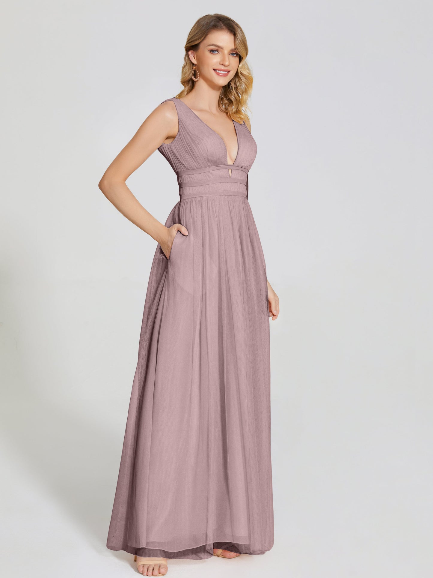 Elliana Straps Tulle Empire Waist Bridesmaid Dress