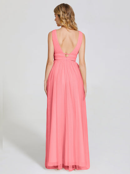Elliana Straps Tulle Empire Waist Bridesmaid Dress
