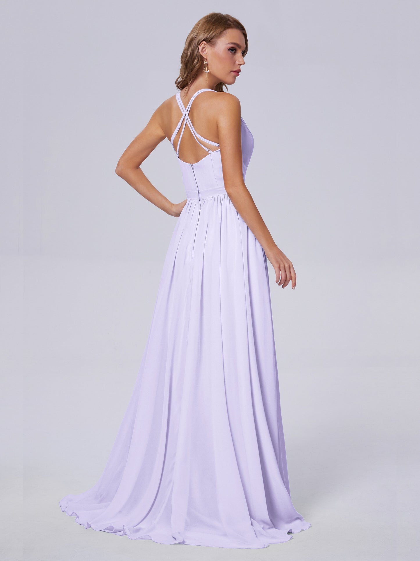 Teagan Elegant Straps Chiffon Long Bridesmaid Dresses