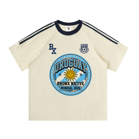 Uruguay x Bronx Native Contrast Tape Soccer Cotton T-Shirt product image 1 of 4 by Bronx Native