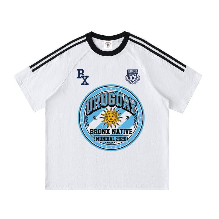 Uruguay x Bronx Native Contrast Tape Soccer Cotton T-Shirt product image 3 of 4 by Bronx Native