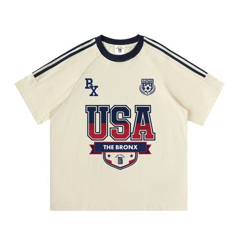USA x Bronx Native Taped Cotton Soccer Tee product image 1 of 2 by Bronx Native